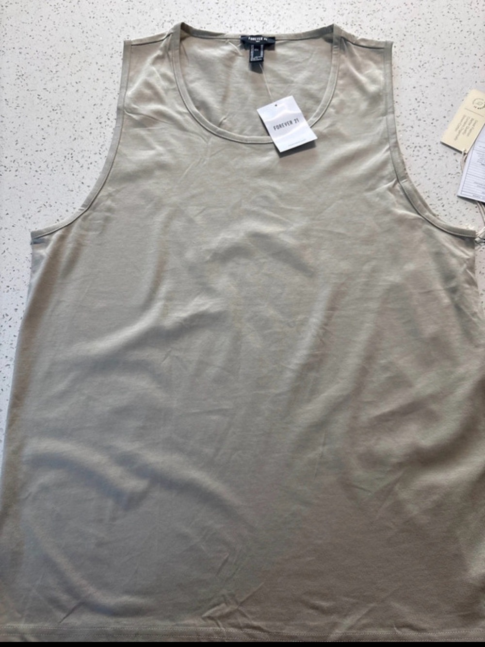 Forever 21 Men Tank Top in Taupe